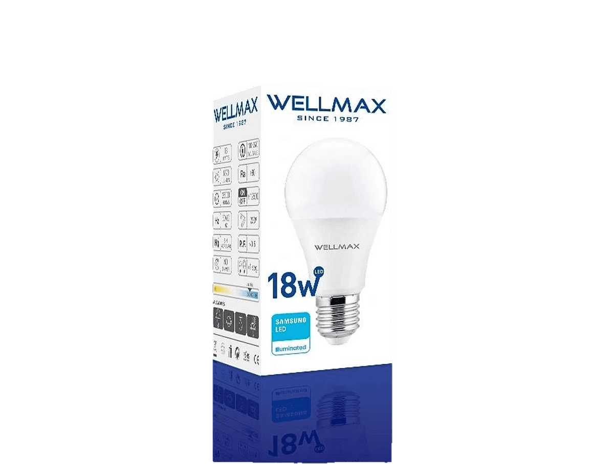 FOCO BOLA LED A80/A70 18W / 6500K BLANCA - WELLMAX