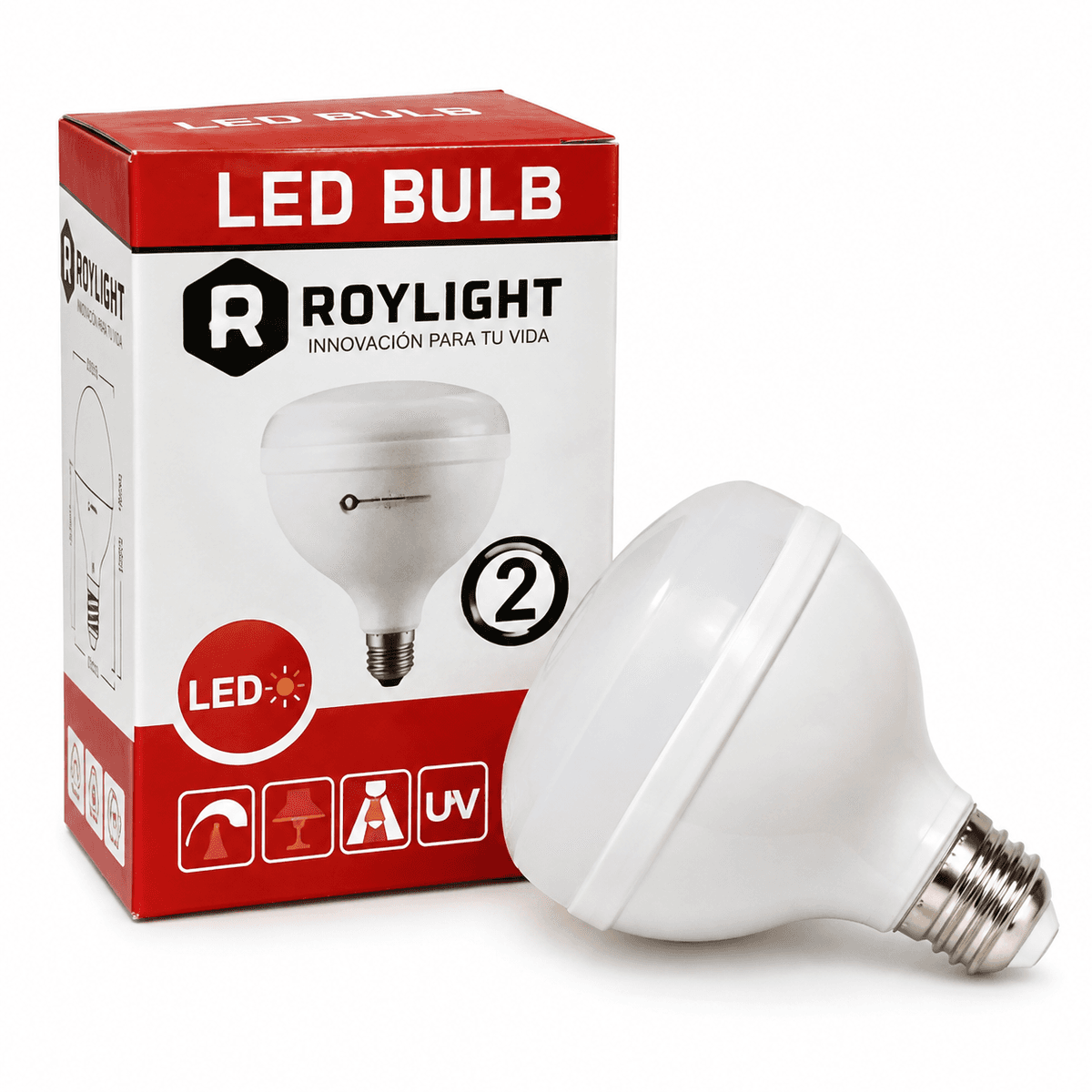 FOCO LED T/BOTELLA TRANSP. 30W 8000K (ROY009) - ROYLIGHT