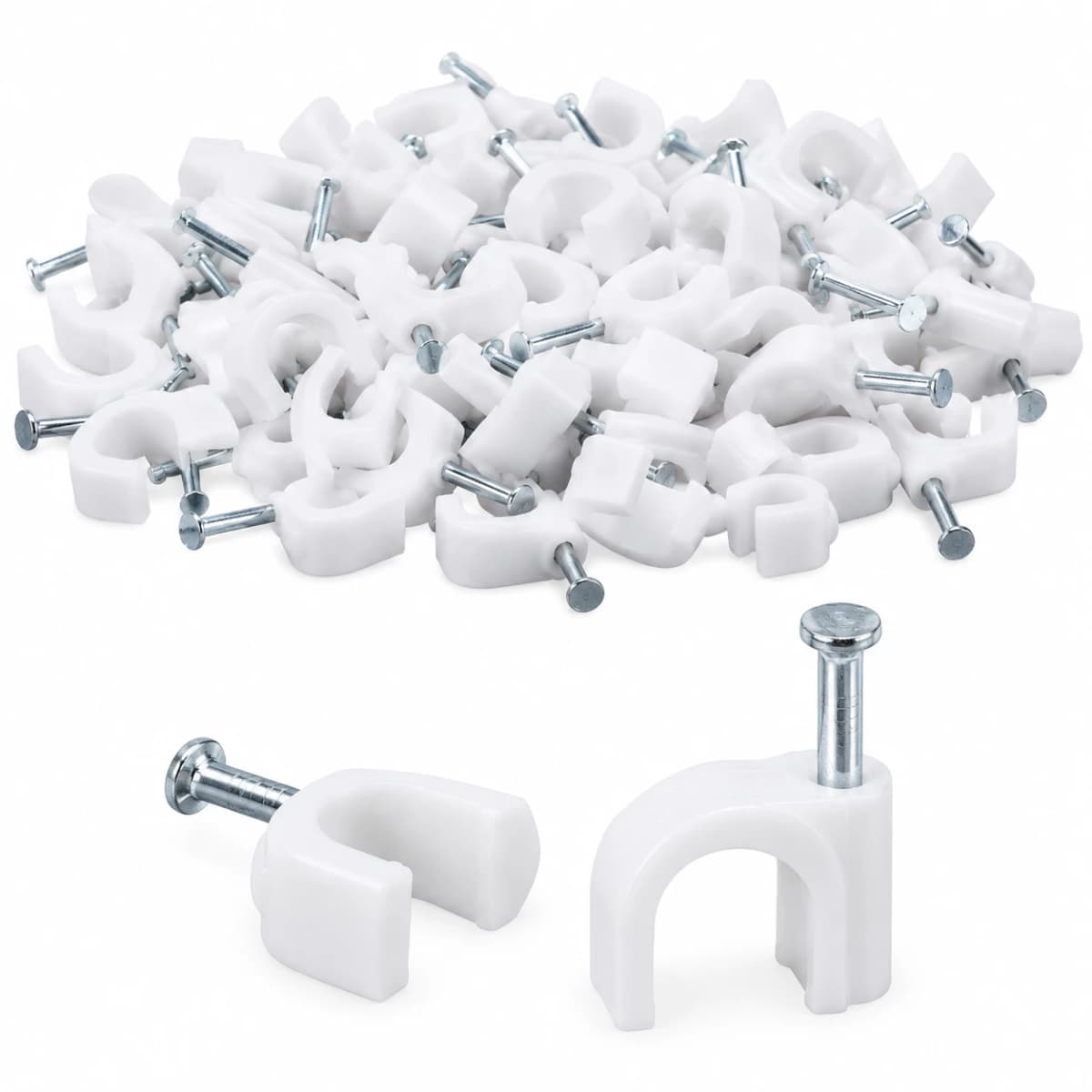 GRAPA P/CABLE 8 BLANCO B.X100PZA (GPC08B) - UYUSTOOLS