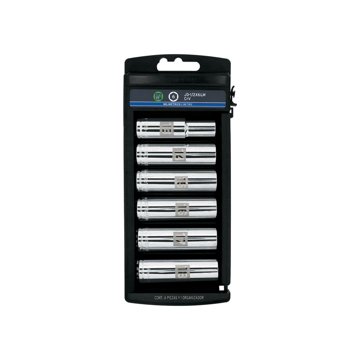 JUEGO DE DADOS TUBULARES  ENCASTRE 1/2" X 6PZAS(14175) -TRUPER