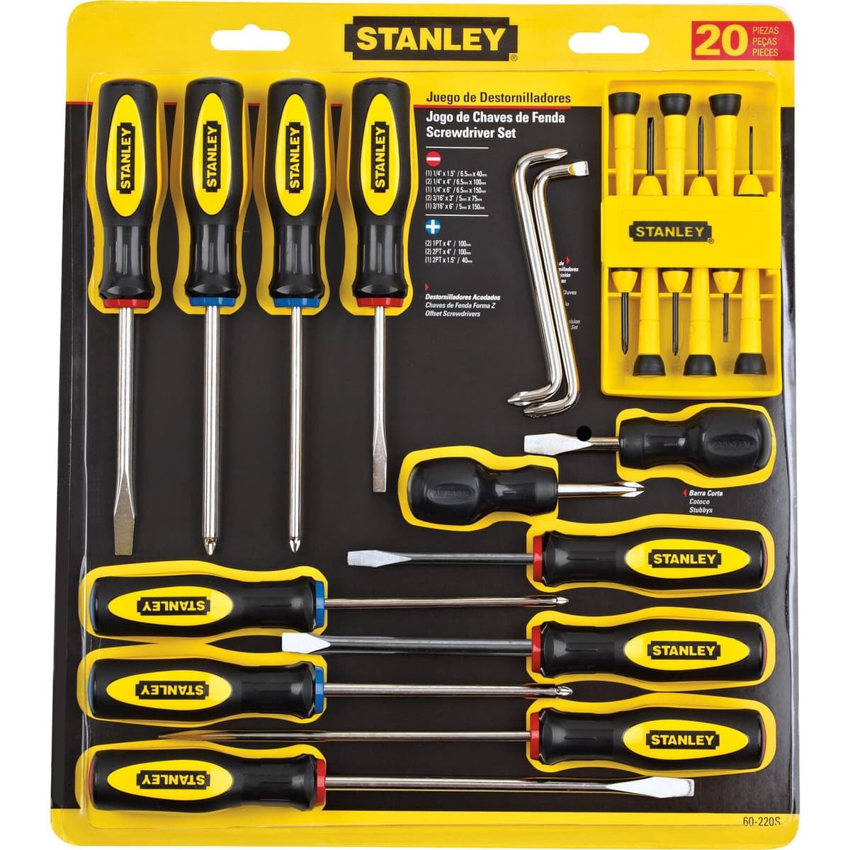 JUEGO DE DESARMADORES THRIFTY  X 20 PZ (60-220) - STANLEY