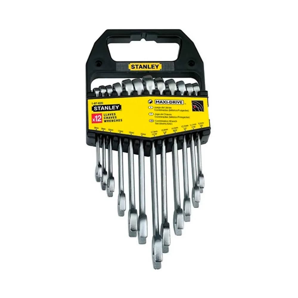 JUEGO LLAVE MIXTA 12 PZAS 8-15MM/3/8"-11/16"(71-608) - STANLEY