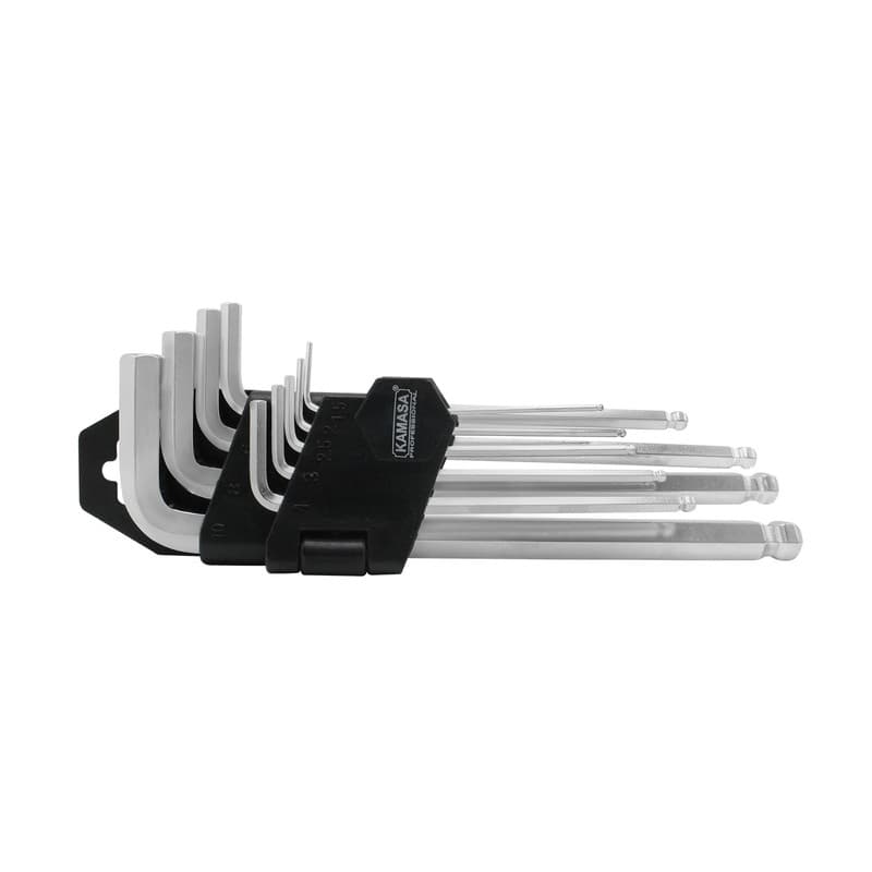 JUEGO LLAVES HALEN PUNTA BOLA 9PCS 1.5-10MM KM-065 - KAMASA