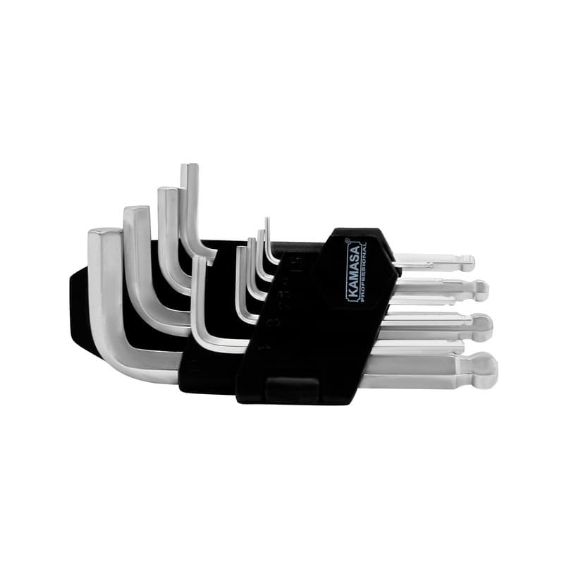 JUEGO LLAVES HALEN PUNTA BOLA 9PCS 1.5-10MM KM-066 - KAMASA