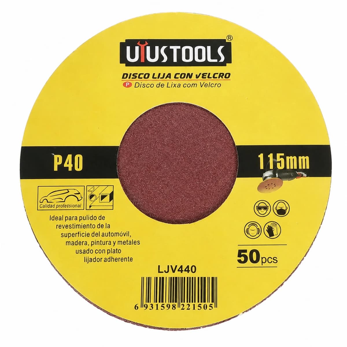 LIJA C/VELCRO 50UN 115 #40 LJV440 - UYUSTOOLS