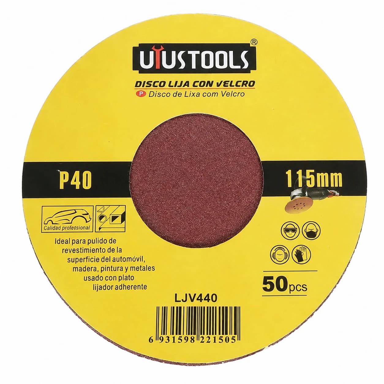 LIJA C/VELCRO 50UN 115 #40 LJV440 - UYUSTOOLS