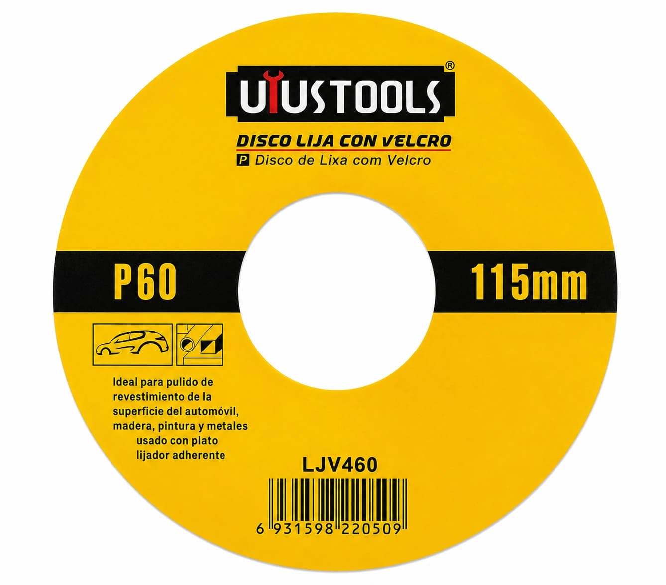 LIJA C/VELCRO 50UN 115 #60 LJV460 - UYUSTOOLS