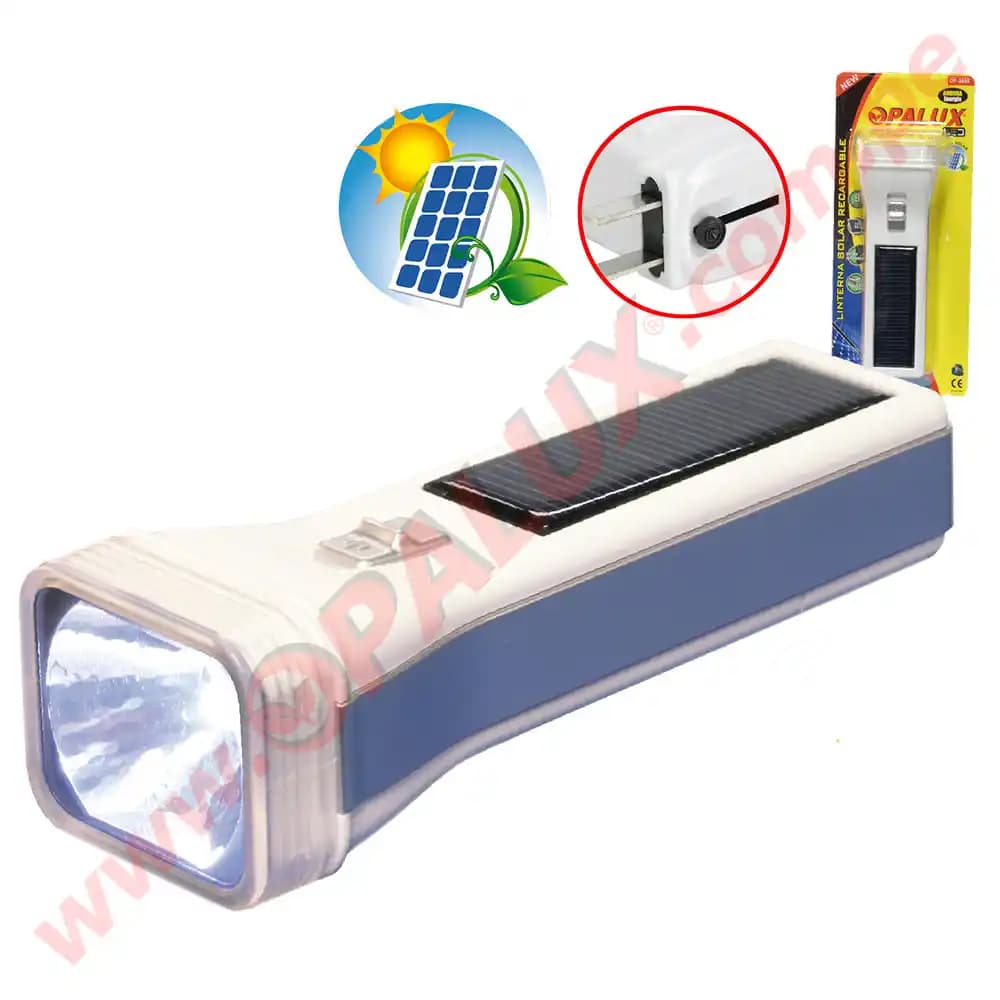 LINTERNA SOLAR RECARGABLE (OP-3897) - OPALUX