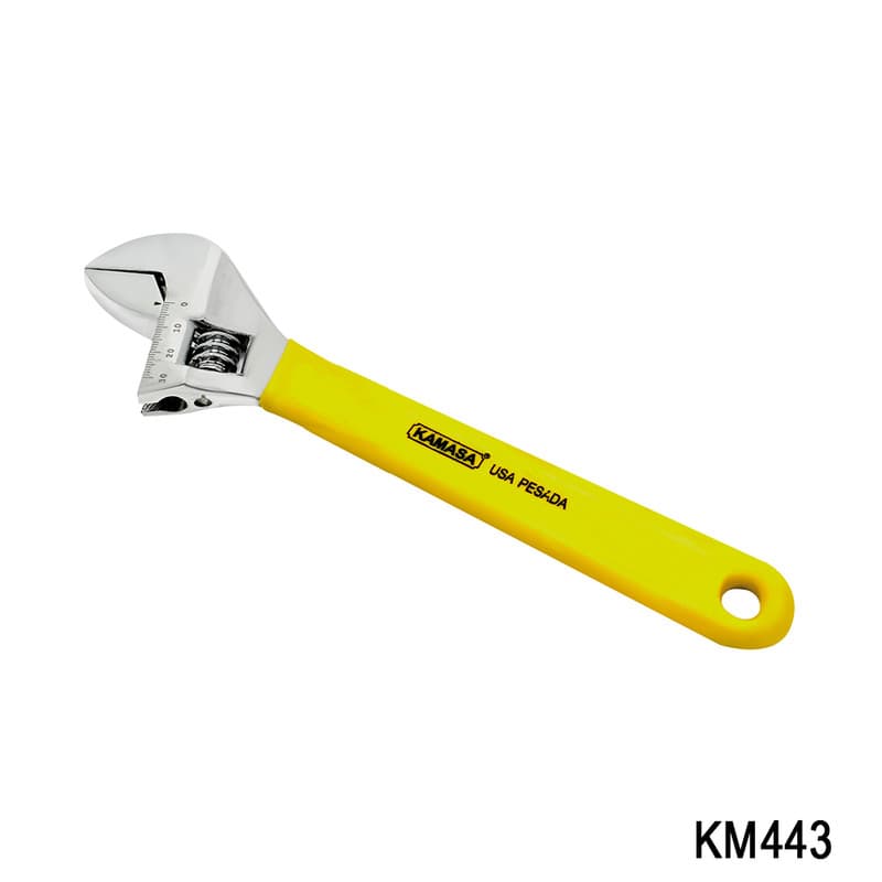 LLAVE FRANCESA M/AMARILLO 10" KM-443 - KAMASA