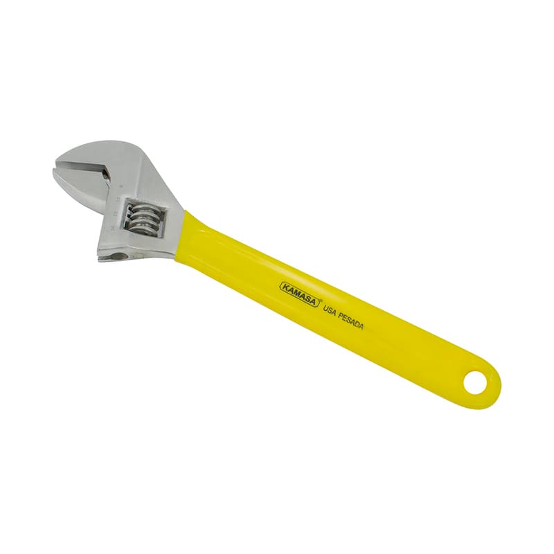 LLAVE FRANCESA M/AMARILLO 12" KM-444 - KAMASA