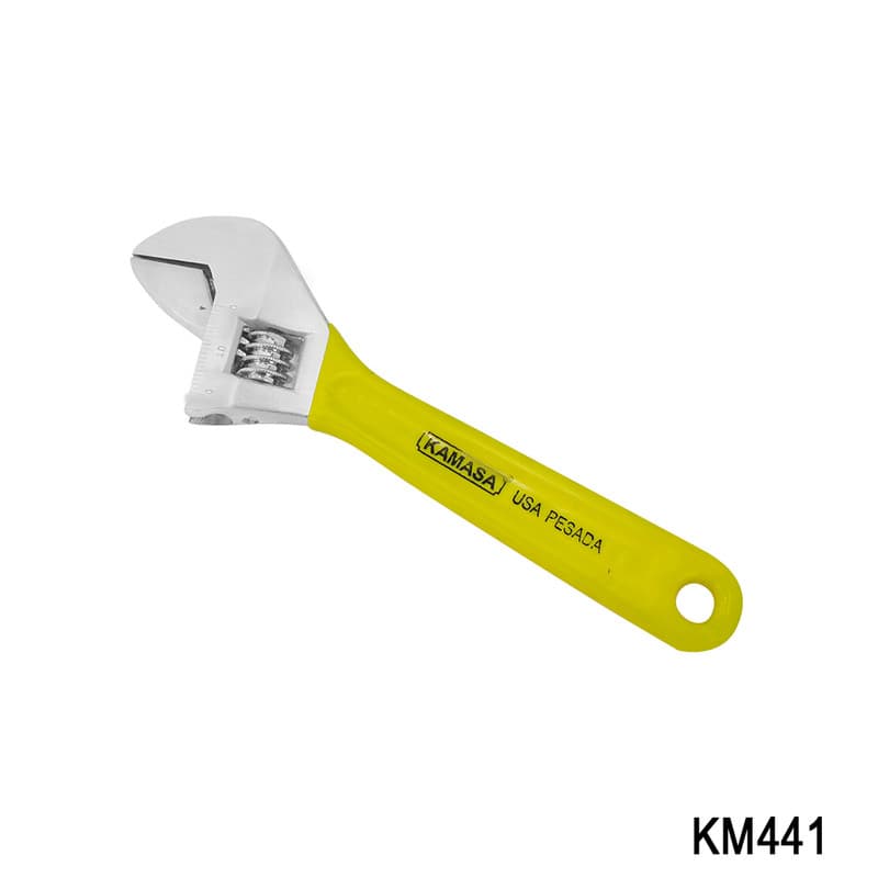LLAVE FRANCESA M/AMARILLO 6" KM-441 - KAMASA
