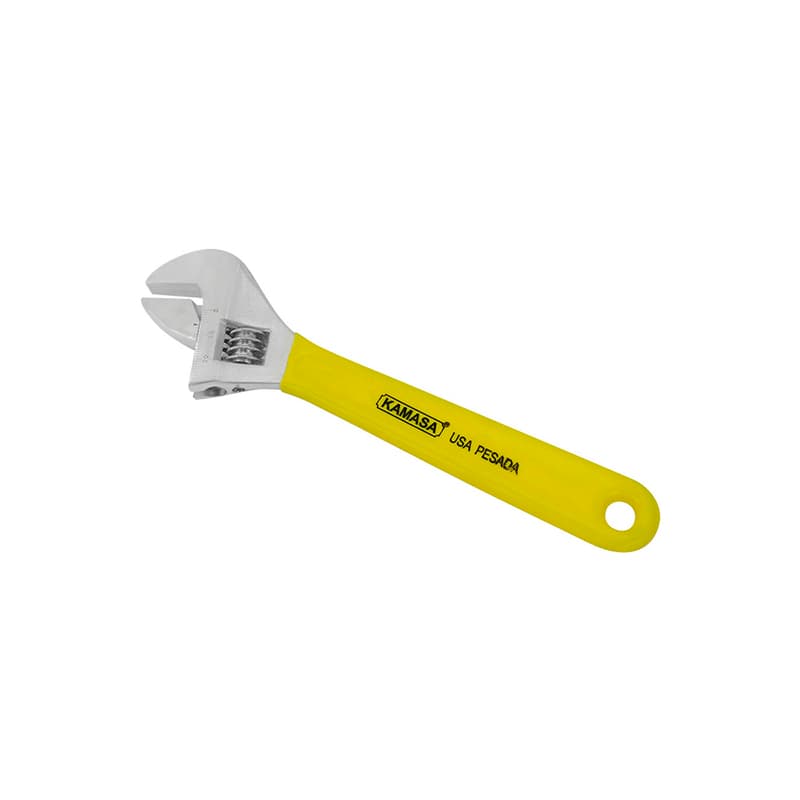 LLAVE FRANCESA M/AMARILLO 8" KM-442 - KAMASA