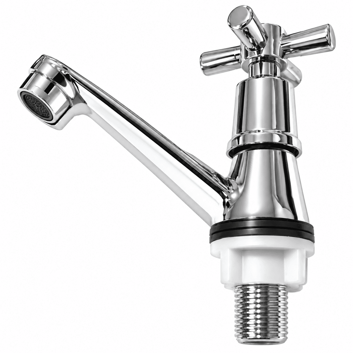 LLAVE LAVATORIO CROMADO CRUZ (ROY356) - ROYITALY