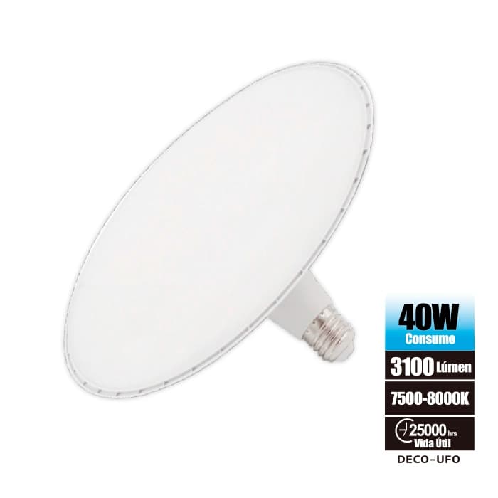 LUMINARIA OVNI 40W BLANCO (OP-UF75-40WB) - OPALUX