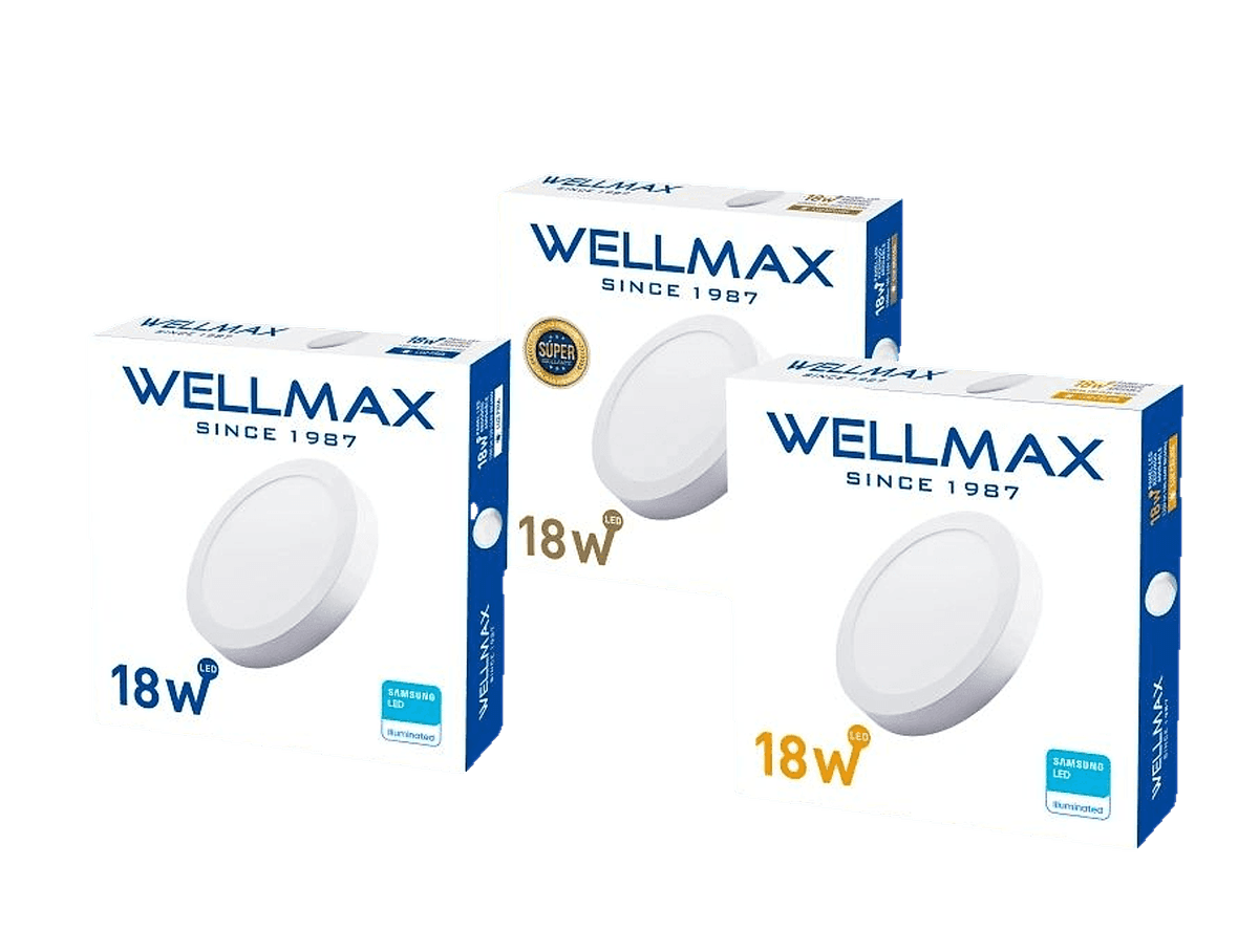 PANEL P/SOBREPONER REDONDO 18W BLANCA - WELLMAX