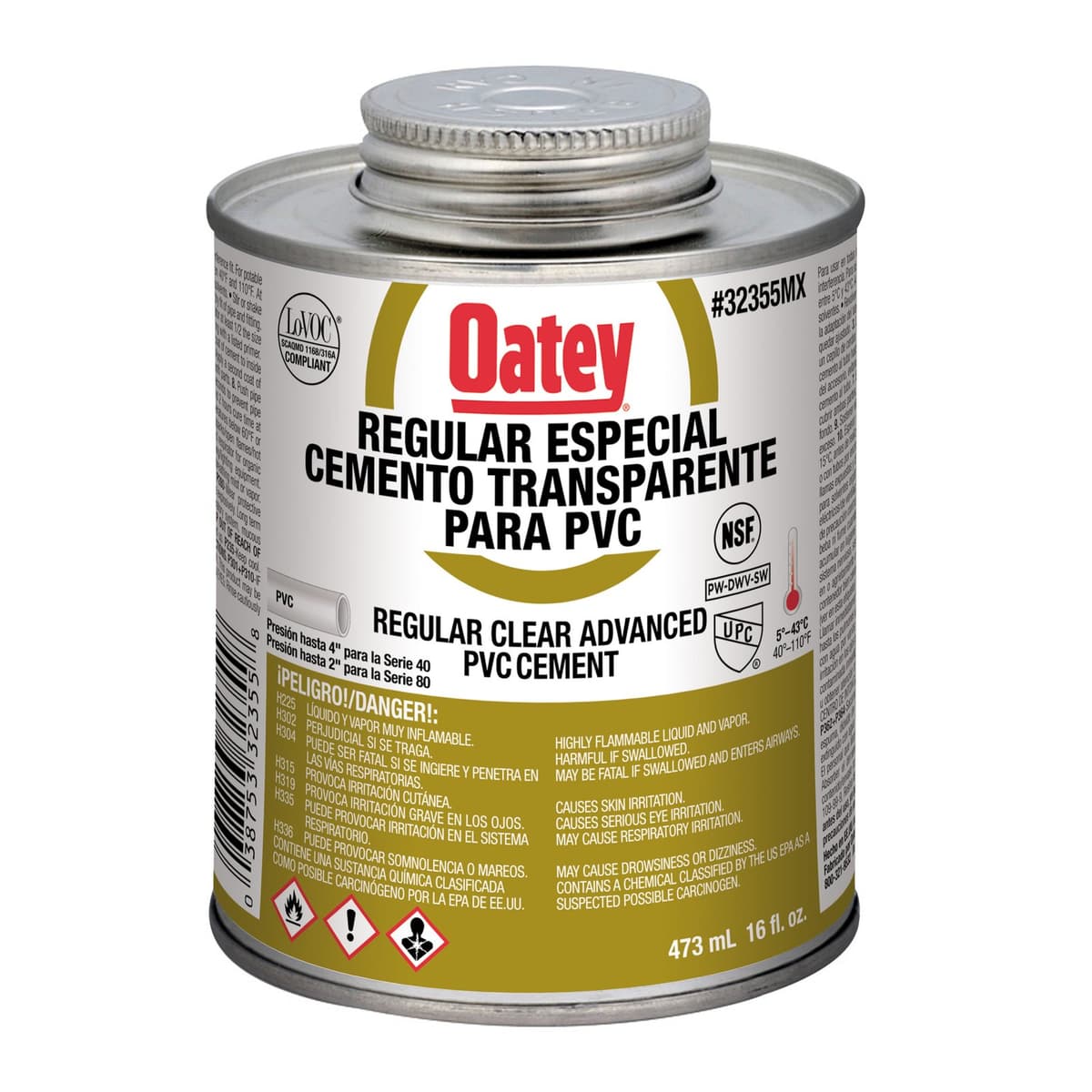 PEGAMENTO REG. DORADO PVC 1/8 (16 ONZAS) 31960 - OATEY