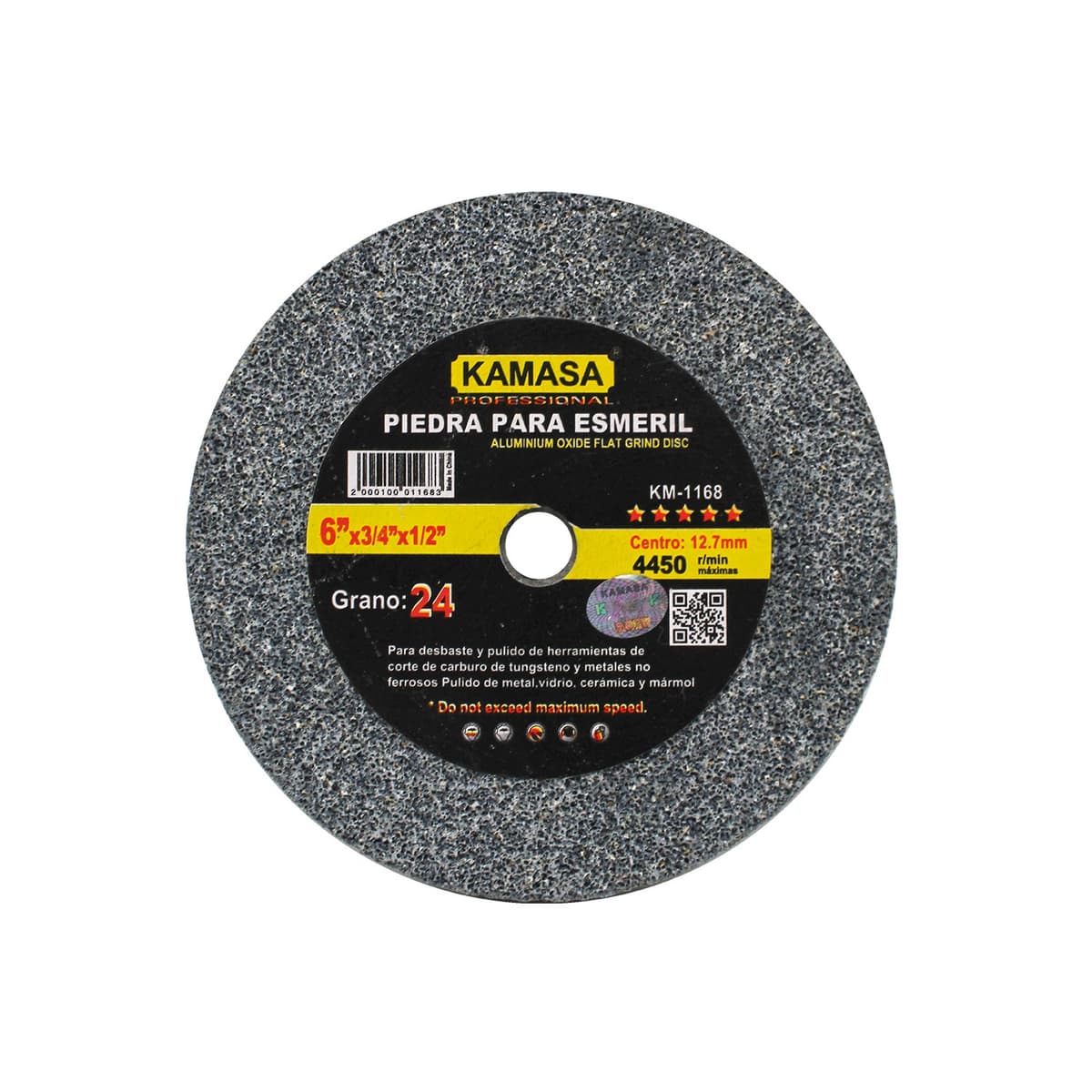 PIEDRA P/ ESMERIL 6" A24 KM-1168 - KAMASA