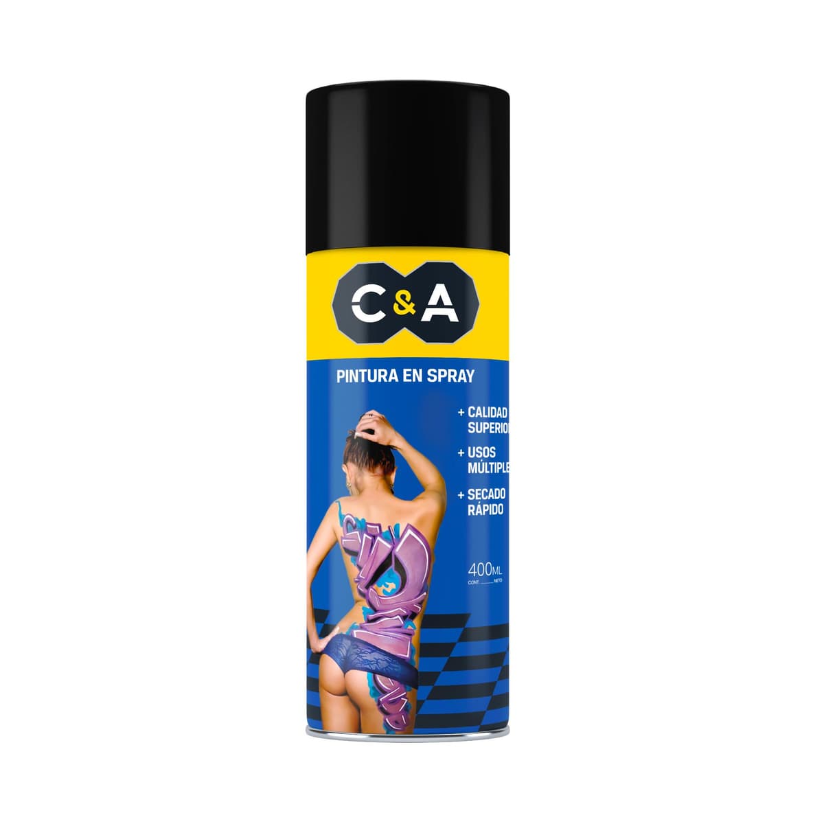 PINTURA SPRAY NEGRO MATE # 12 - C&A
