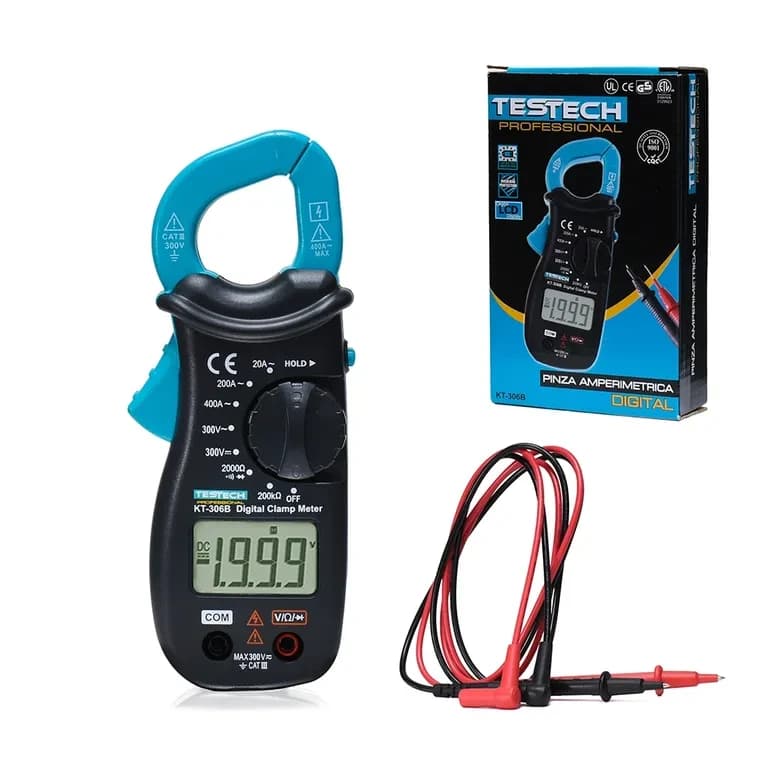 PINZA  ANATOMICA AMPERIMETRICA DIGITAL KT-306 - TESTECH