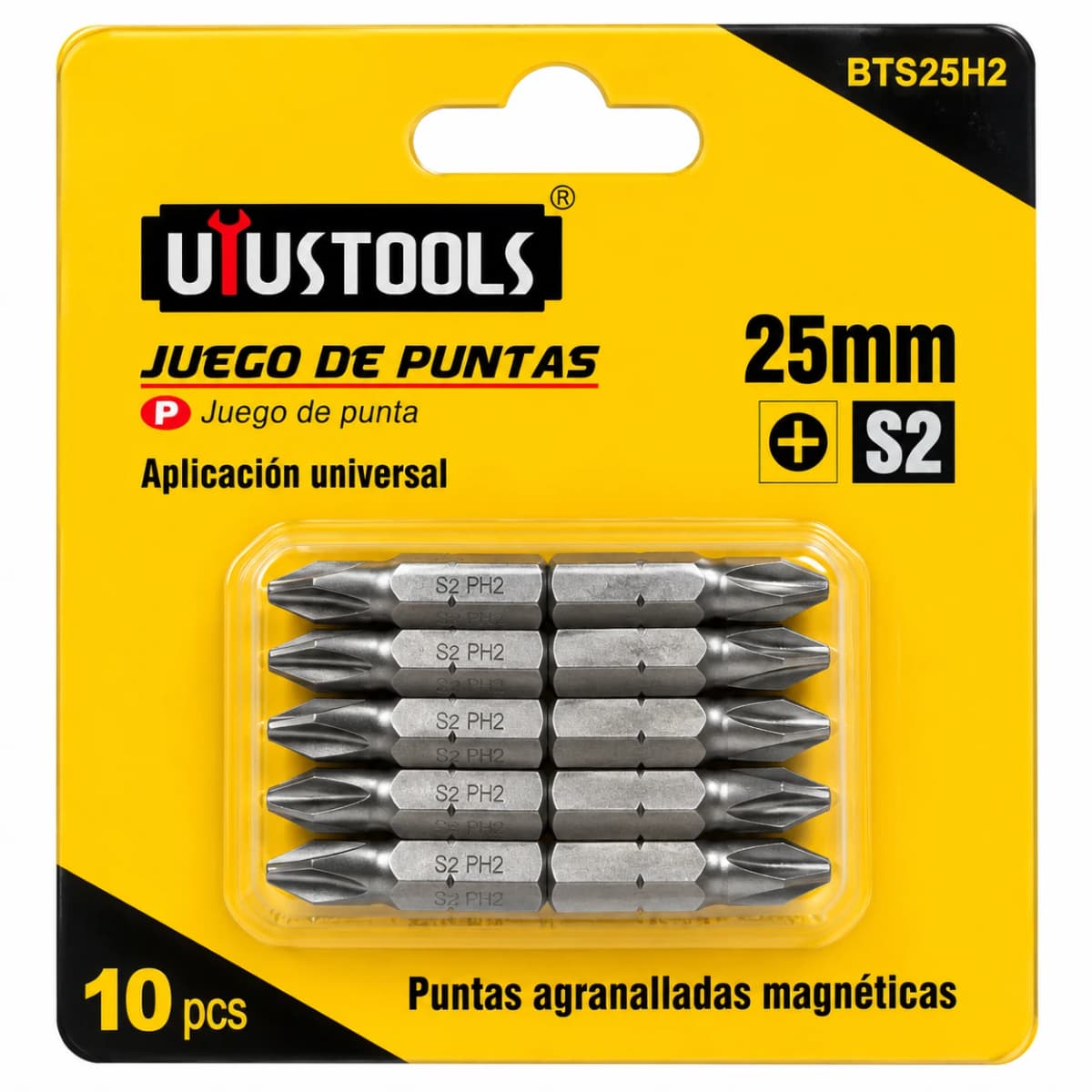 PUNTAS BITS 10PCS 25MM BTS25H2 - UYUSTOOLS