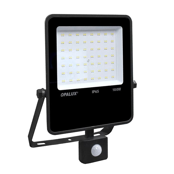 REFLECTOR 100W 185-265V C/SENSOR NEGRO OP-100WE017CWS - OPALUX