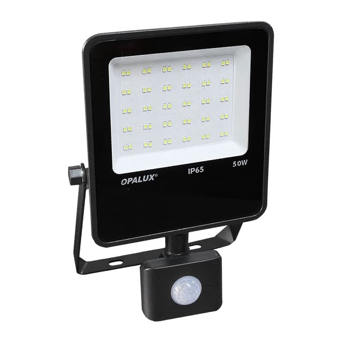 REFLECTOR 50W 185-265V C/SENSOR NEGRO OP-50WE017CWS - OPALUX