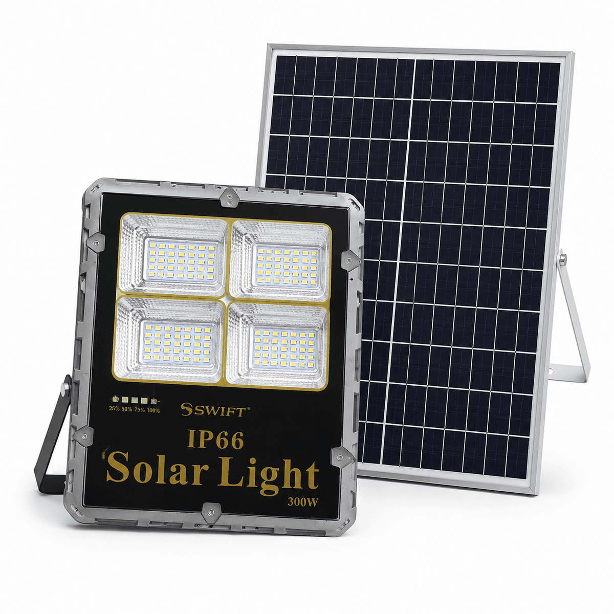 REFLECTOR LED SOLAR 300W 6500K + PANEL 25W - SWIFT