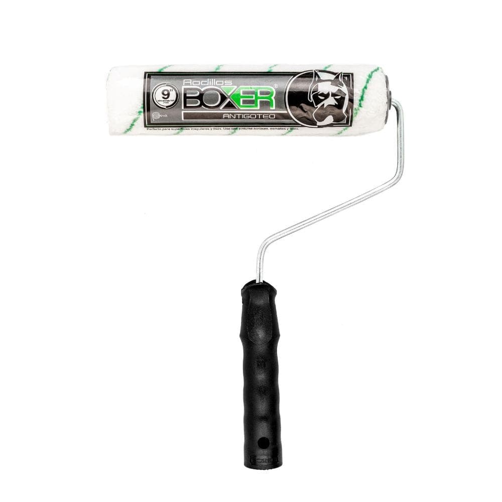 RODILLO ANTIGOTEO BL/ RAYADO VERDE 9" - BOXER