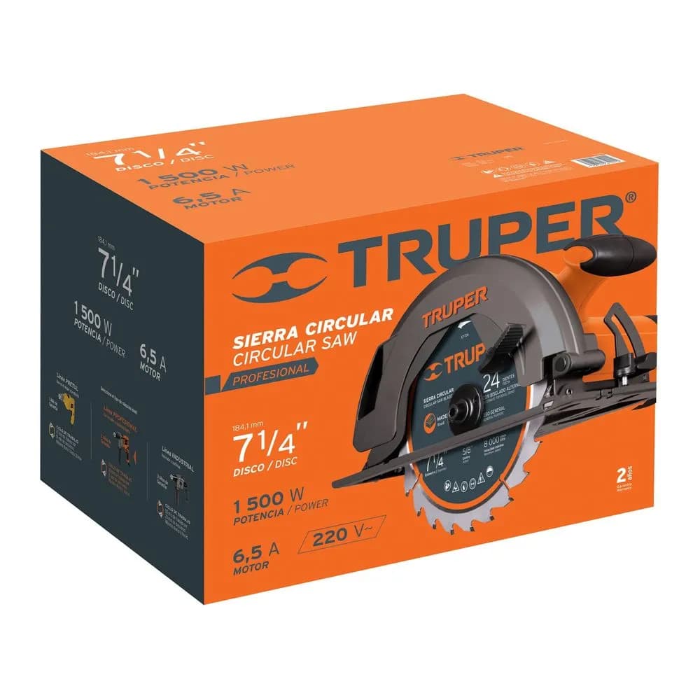 SIERRA CIRCULAR 7.1/4" 1500W (11005) - TRUPER