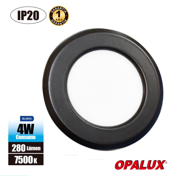 SPOTLIGHT P/MUEBLE 4W NEGRO (OP-4BM7CW) - OPALUX