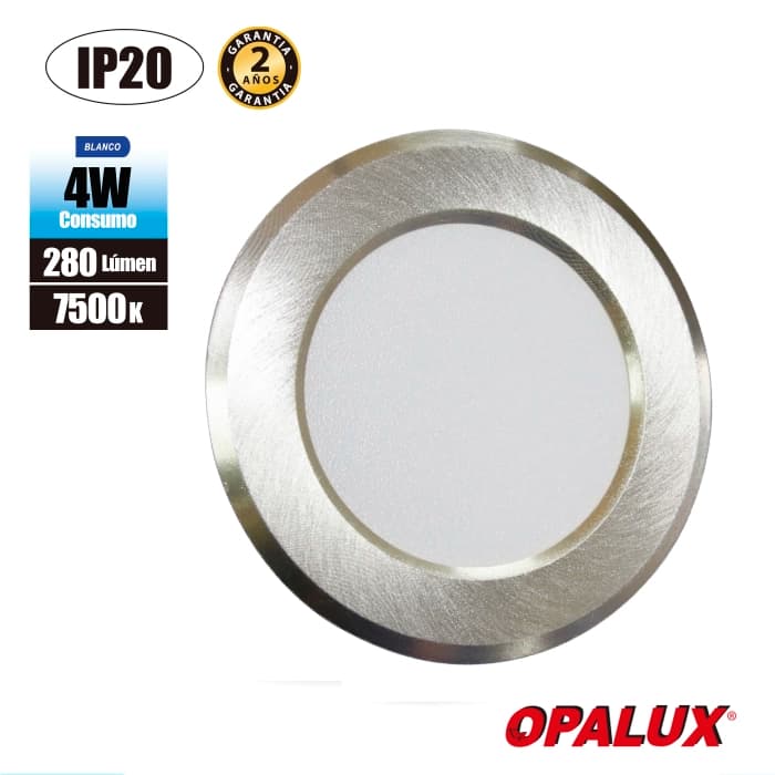 SPOTLIGHT P/MUEBLE 4W SILVER (OP-4SIL7CW) - OPALUX