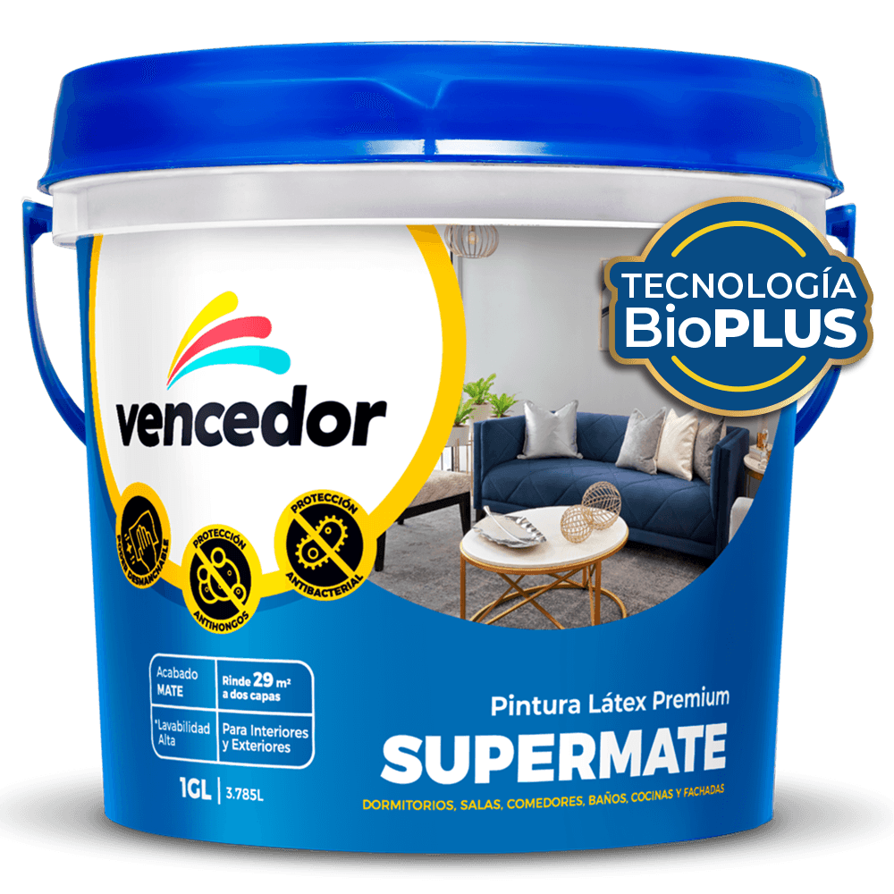 SUPERMATE TRI ACC AMARILLO OCRE 1GL - VENCEDOR