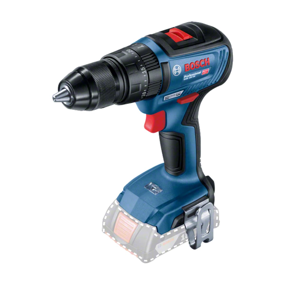 TALADRO ATORN. GSB 18V-50 S/BAT.(06019H51E2) - BOSCH