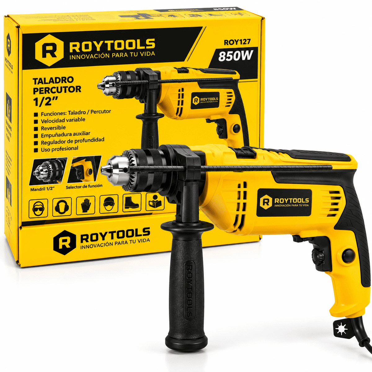 TALADRO PERC. 1/2" 850W (ROY127) - ROYTOOLS