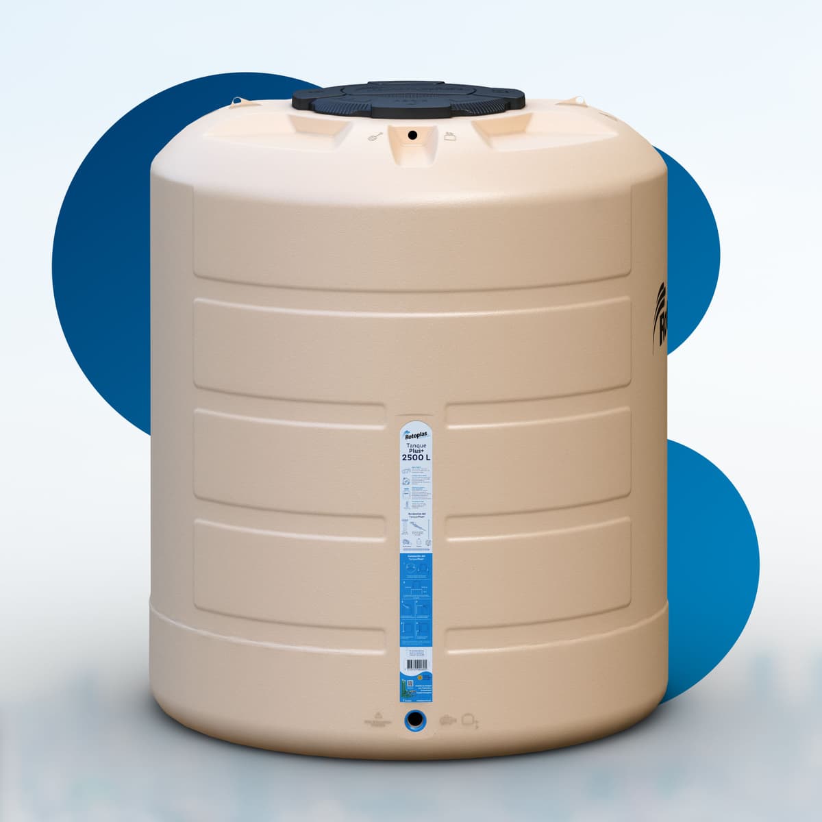 TANQUE PLUS 2500 LTS ARENA C/ACC - ROTOPLAS