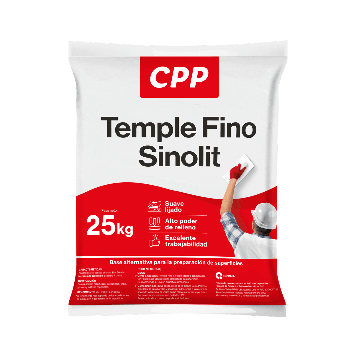 TEMPLE FINO SINOLIT BLANCO CAJA 5X5 - CPP