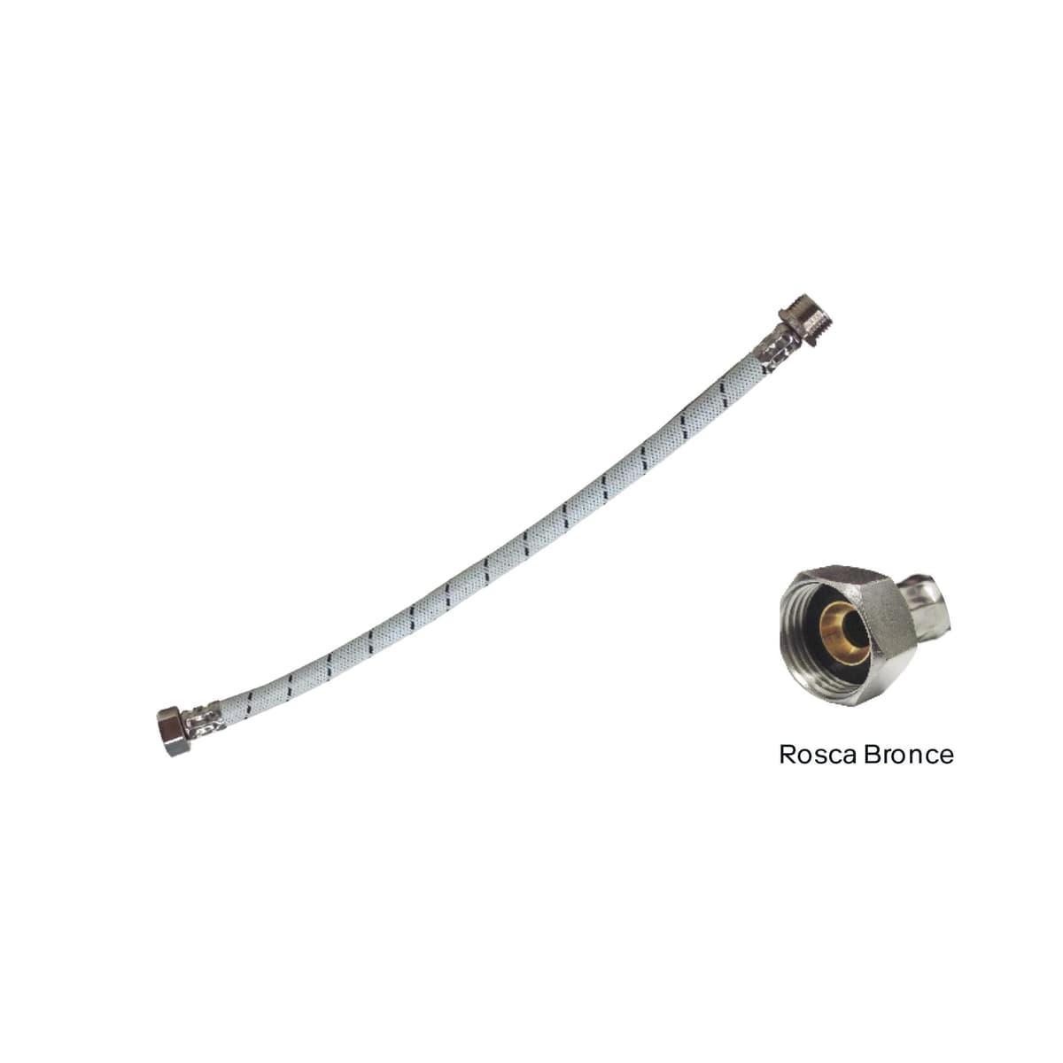 TUBO ABASTO FIBRA 1/2"X40CM (126218) - C&A