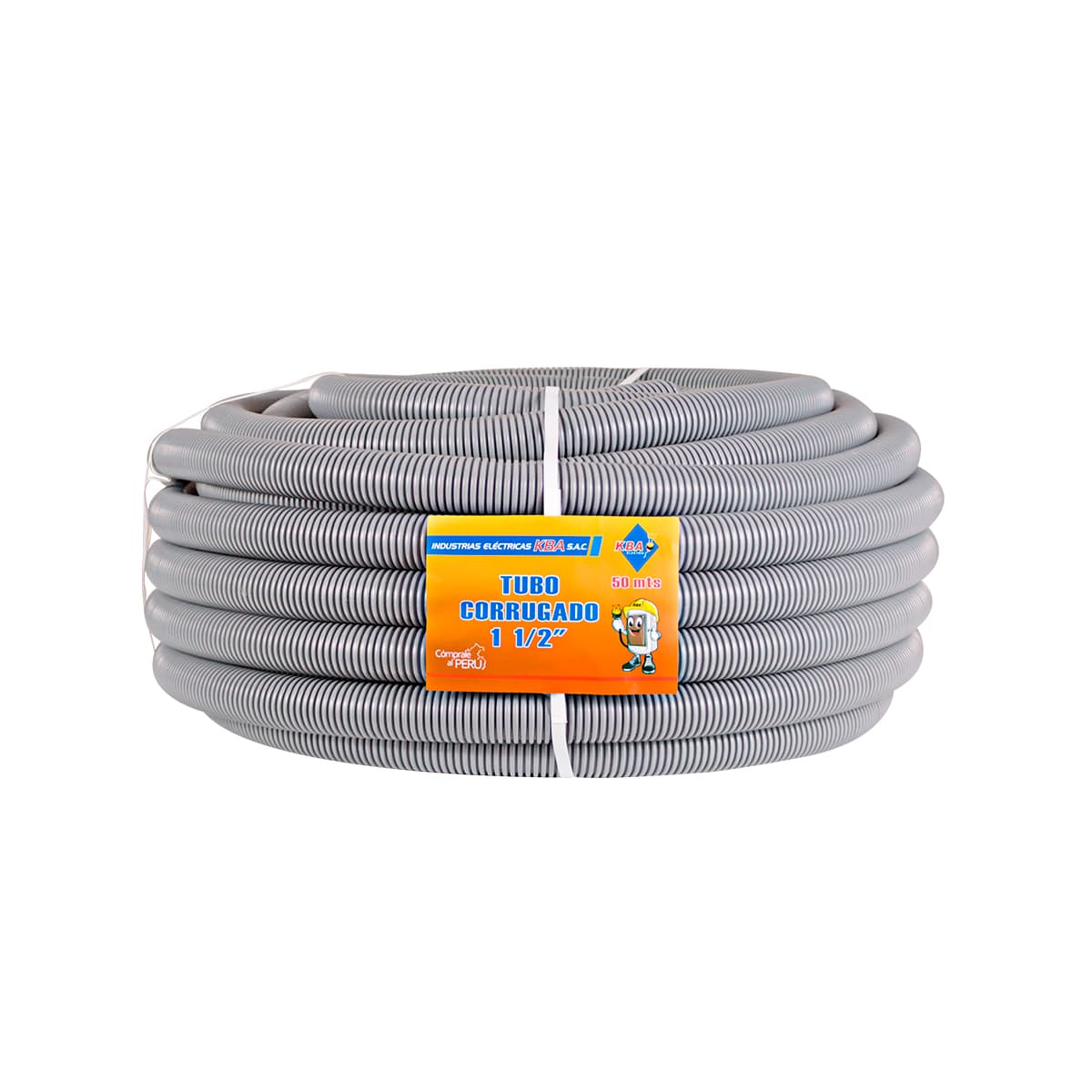 TUBO FLEXIBLE PVC GRIS 1 1/2" X 50M - KBA