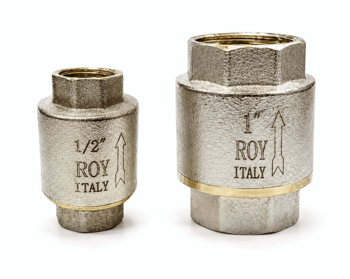 VALVULA CHECK VERT./HORIZ. 1/2" CROMADO (ROY329) - ROYITALY