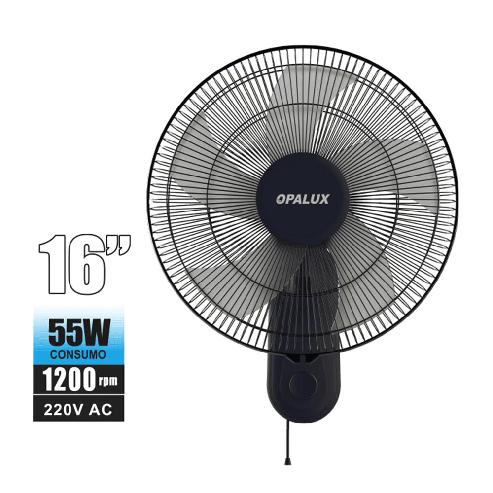 VENTILADOR DE PARED 16" 220V (OP-71605BK) - OPALUX
