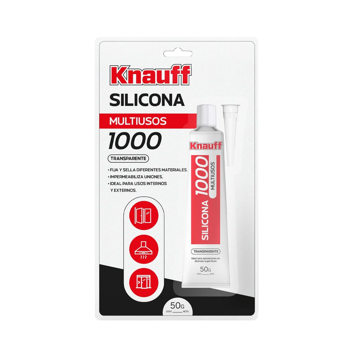 SILICONA MULTIUSO 1000 TRANSPARENTE 50GR - KNAUF