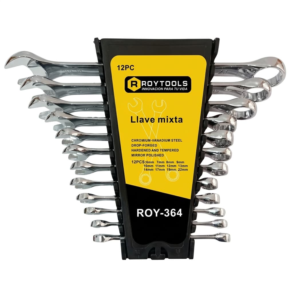 JUEGO LLAVE MIXTA 12PZAS (ROY364) - ROYTOOLS