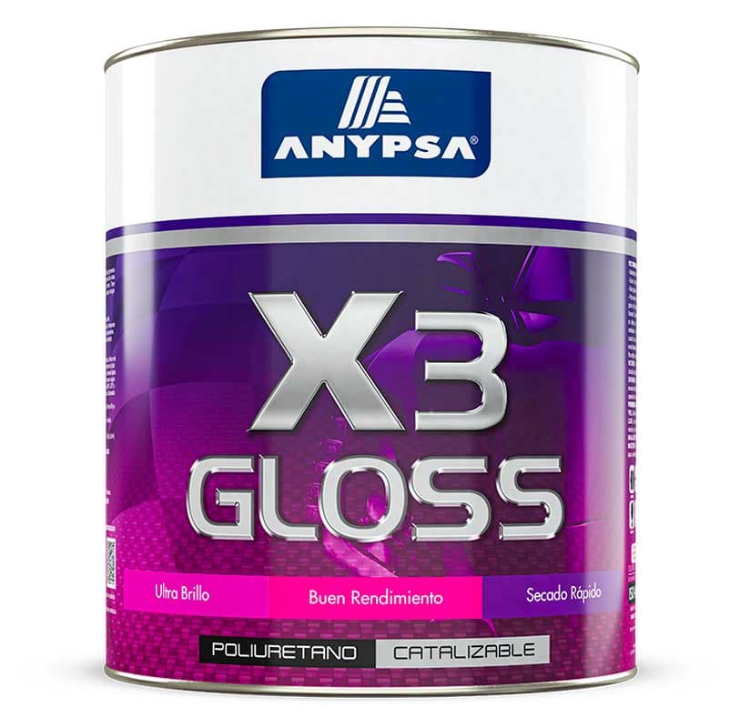 GLOSS POLIURETANO CATALIZADO X-3 GRIS INDUSTRIAL - ANYPSA