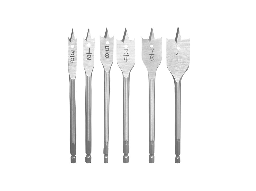 BROCA MADERA PLANA 6PCS (3/8-1)KM-130 - KAMASA
