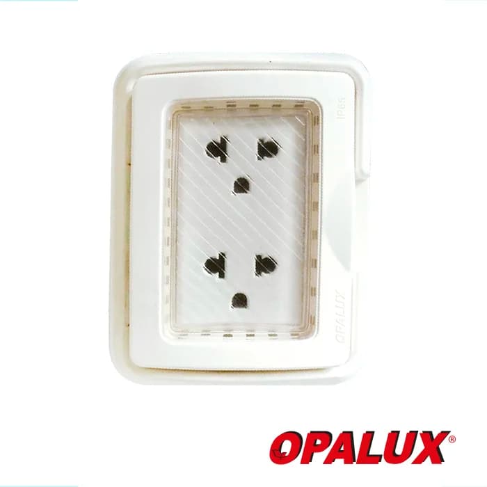 HIDROBOX + DADO TOMA DOBLE BLANCO BMWP138TR.WH- OPALUX