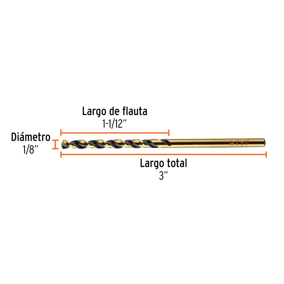 BROCA METAL HSS 1/8" (11118) - TRUPER