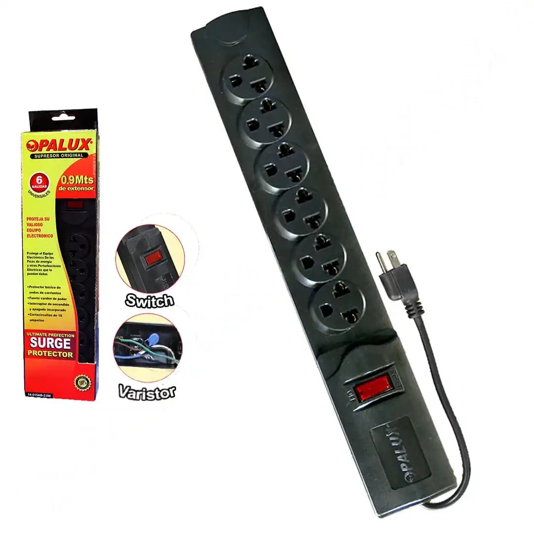 SUPRESOR DE PICO 6 SALIDAS 2M (14-515AB-2M) - OPALUX