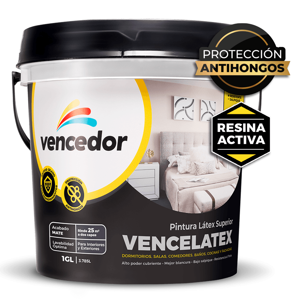 VENCELATEX MATE BLANCO OSTRA 1GL - VENCEDOR